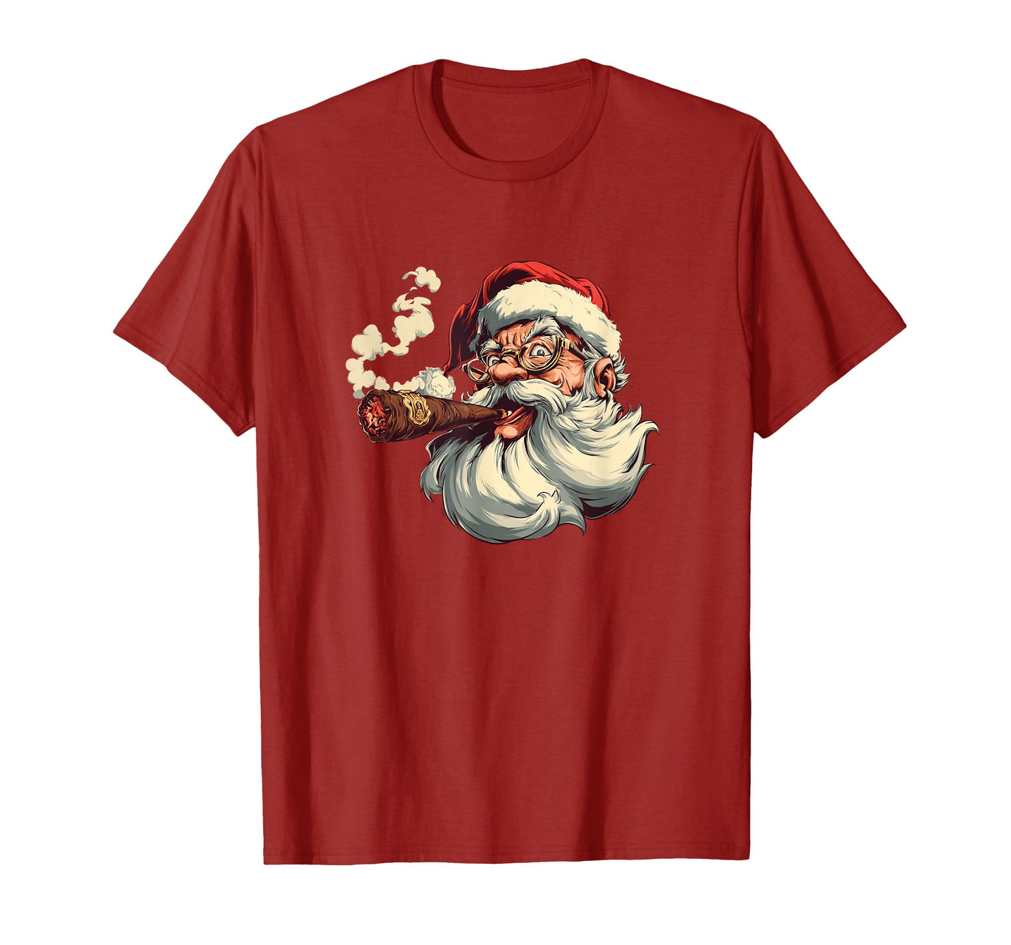 Big Cigar Santa Costume for Festive Smoker T-Shirt