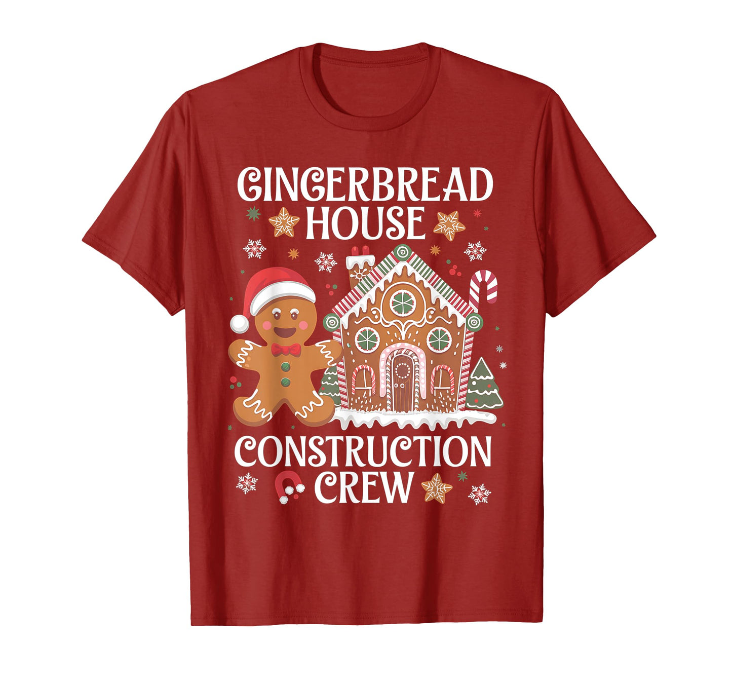 Gingerbread House Construction Crew Decorating Baking Xmas T-Shirt