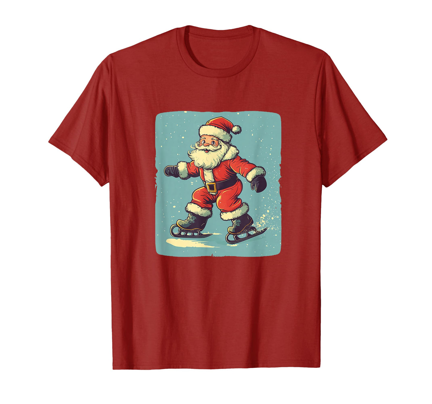 Festive Santa Claus on Ice for Winter Wonderland Lovers T-Shirt