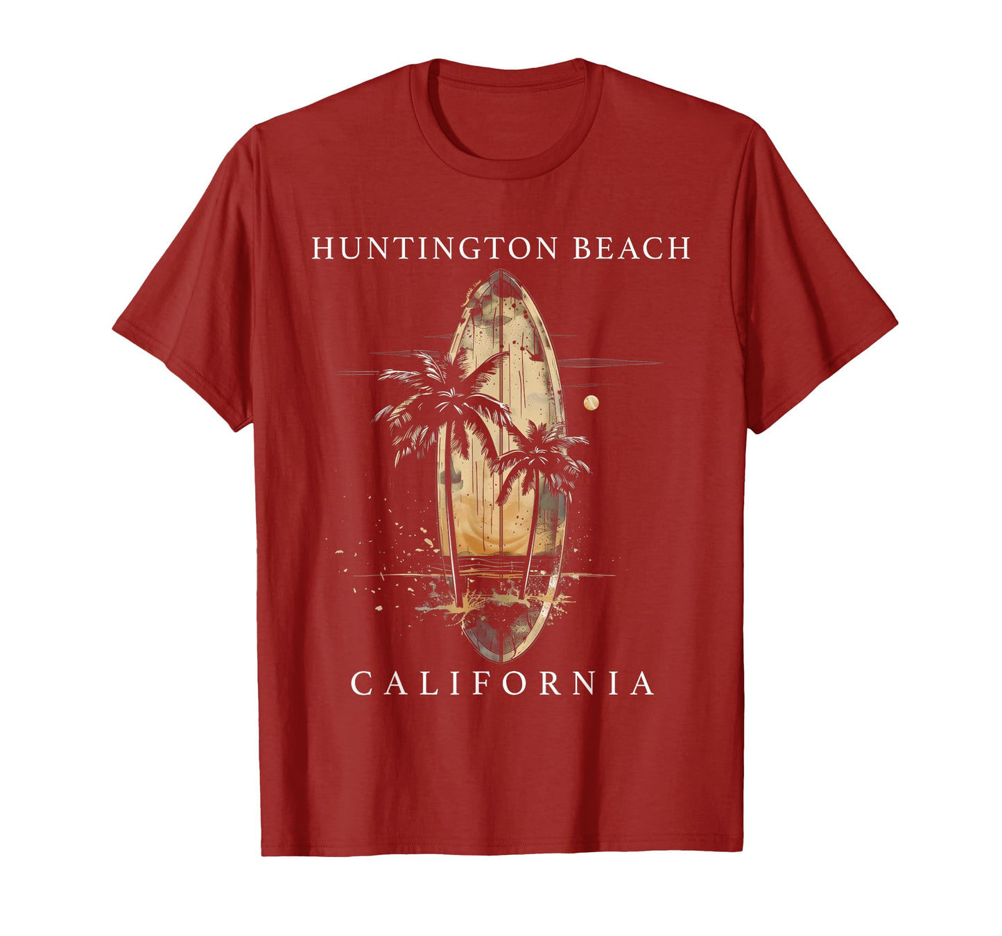 Huntington Beach California Surf Vintage Surfing Surfer T-Shirt for Men Women Kids