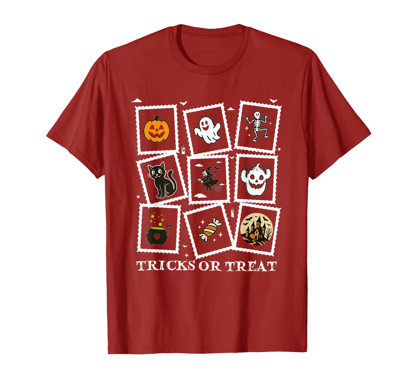 Happy Halloween Skeleton Pumpkin cat Witch Cards T-Shirt