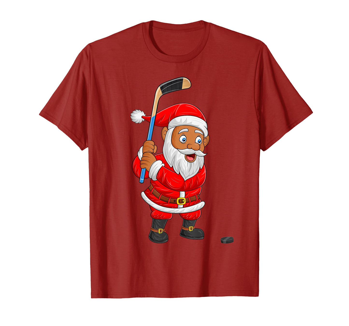 Ice Hockey Player Santa Christmas Pajamas Men Women Boys T-Shirt