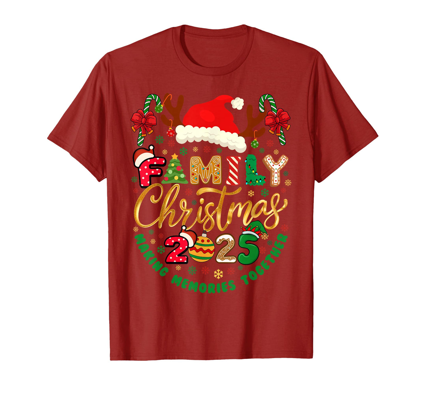Family Christmas 2025 Matching Outfit Xmas Squad Santa Group T-Shirt
