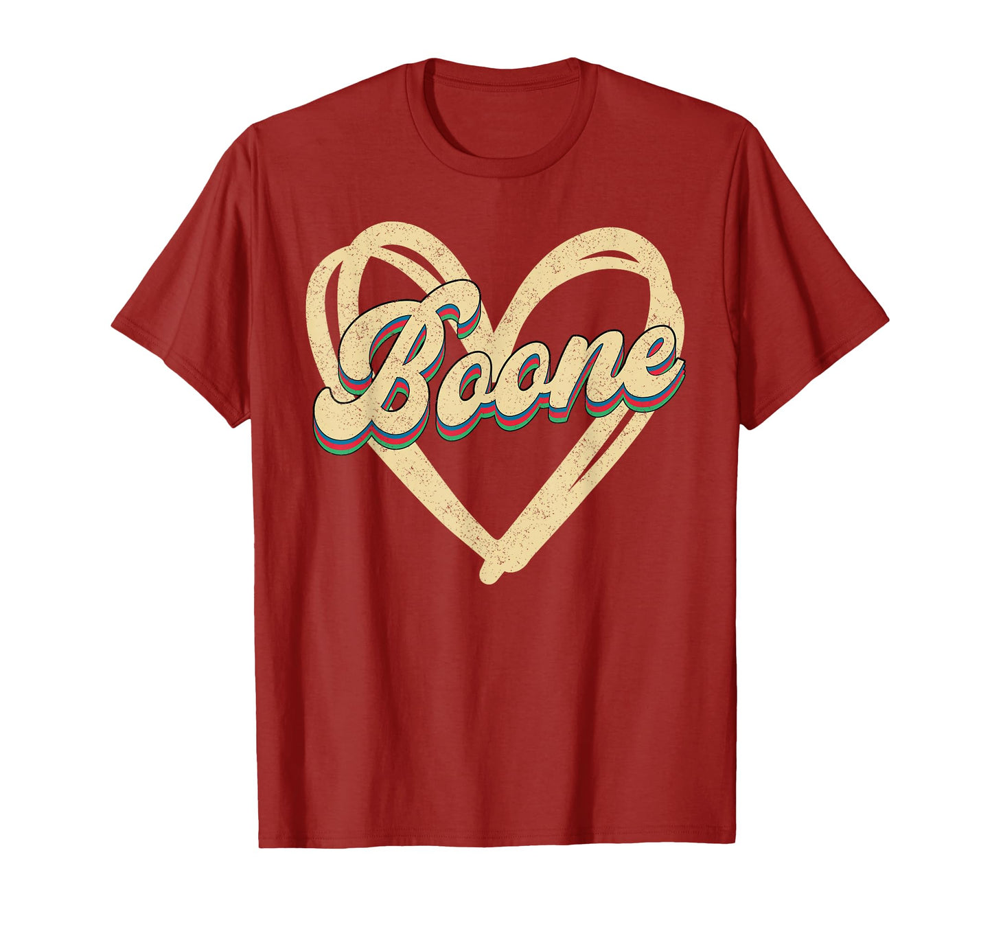 Boone Family Name I Love Boone Personalized Vintage T-Shirt