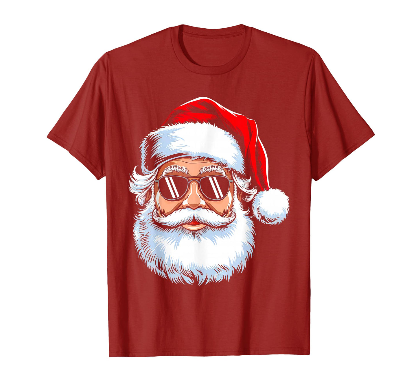 Santa Face with Sunglasses Christmas Xmas Men Women Kids T-Shirt