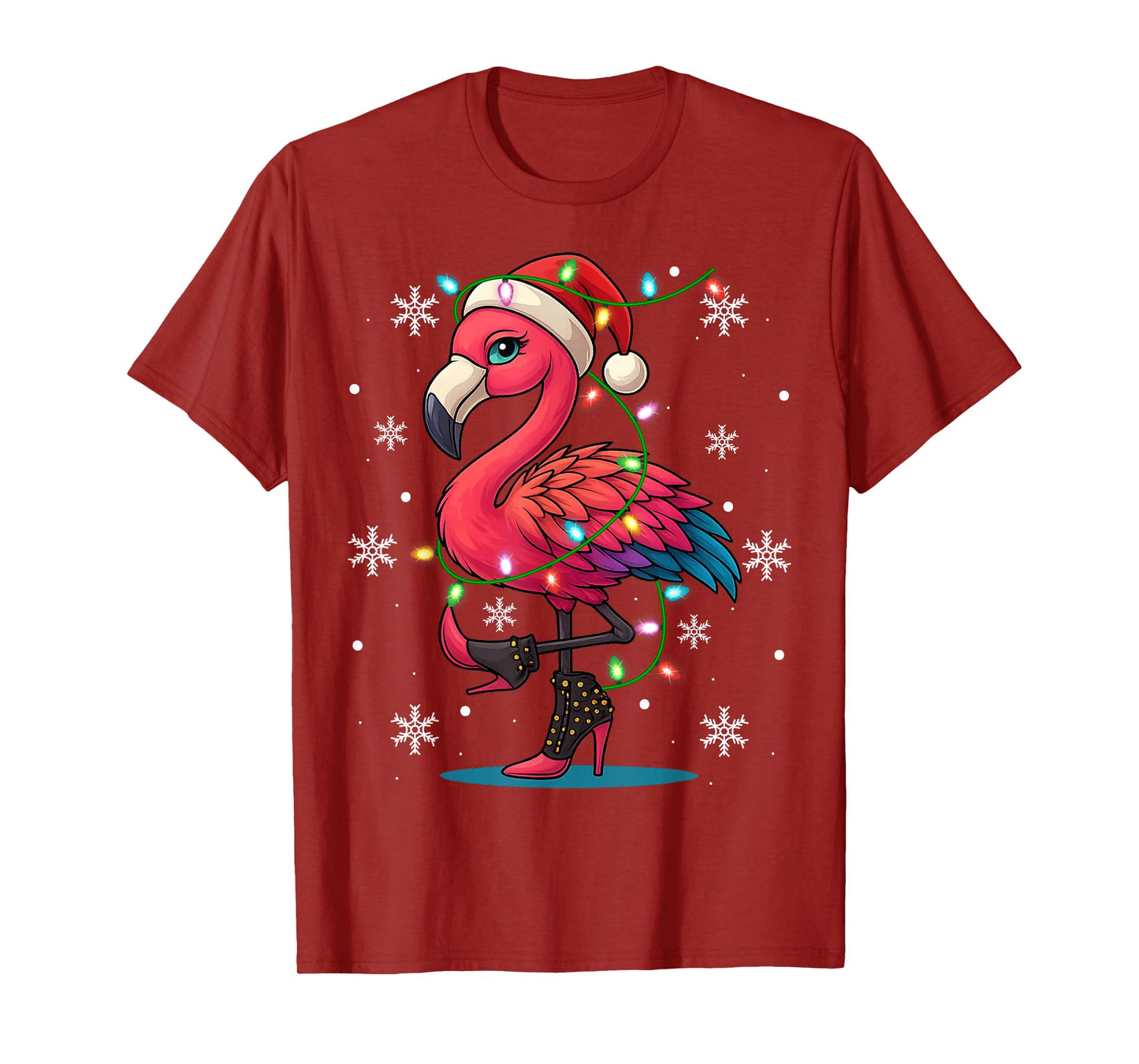 Merry Christmas Flamingo Family Matching Xmas Funny Gifts T-Shirt
