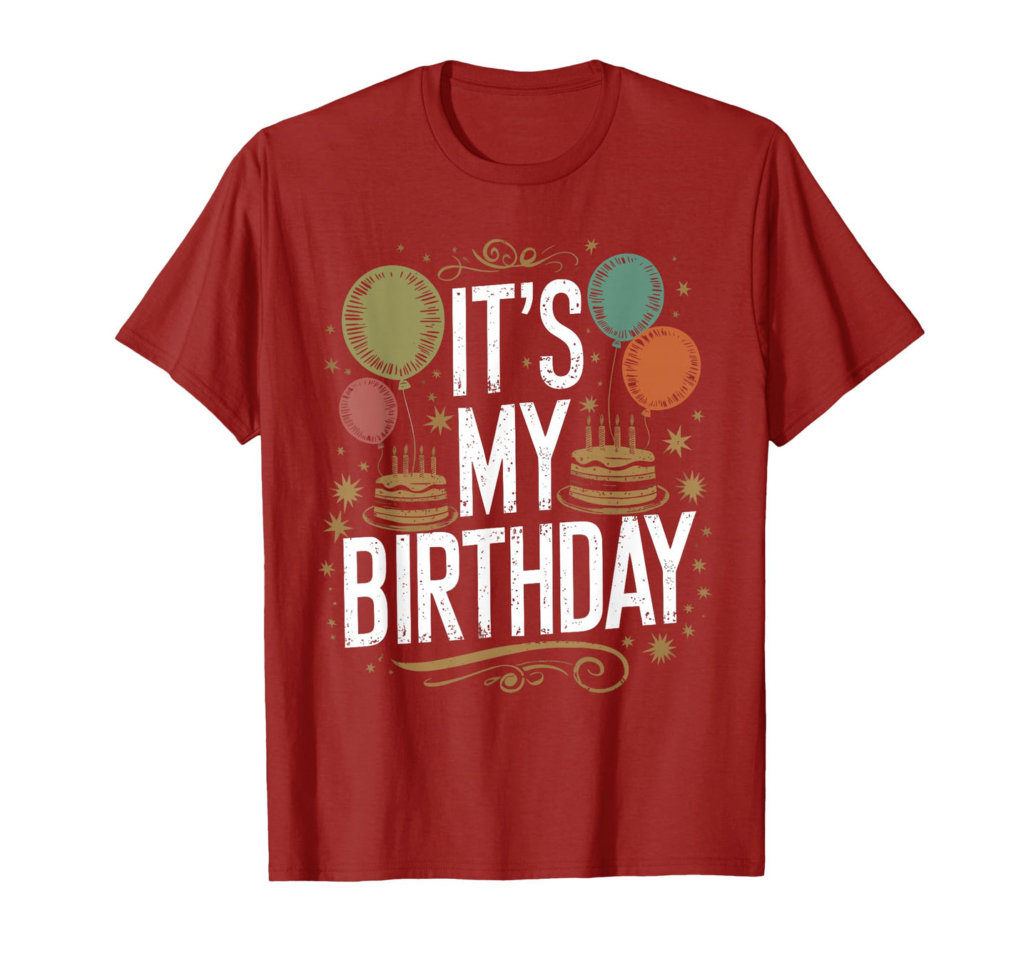 Distressed It's My Birthday Vintage Men Women Kids B-day T-Shirt