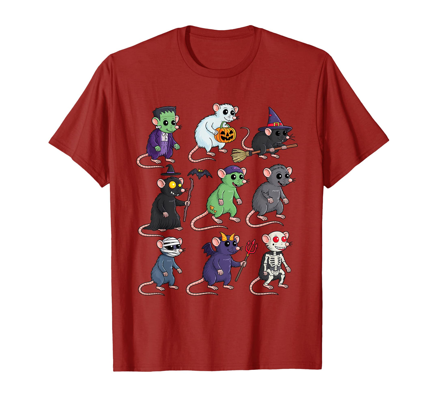 Rat Spooky Witch Boo Zombie Rat Halloween Boys & Girls T-Shirt