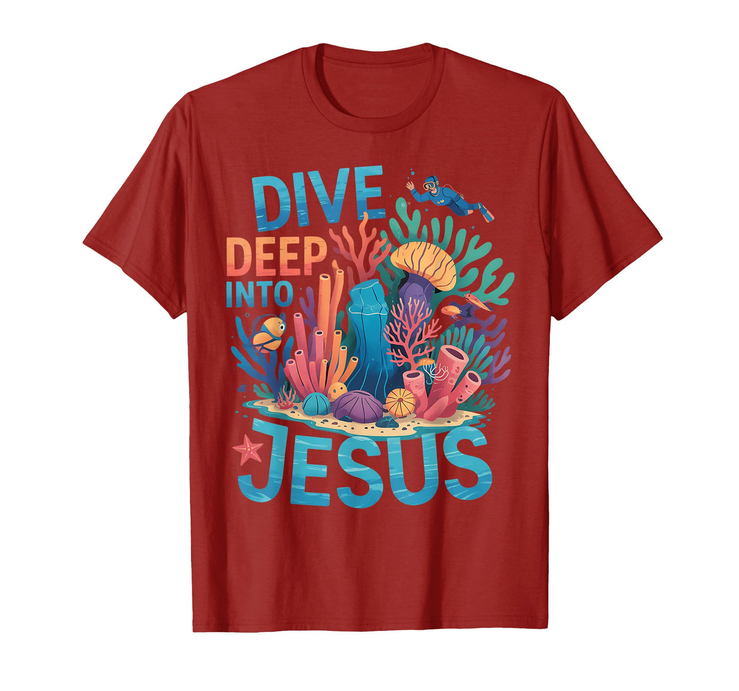 Dive Deep Into Jesus VBS 2025 Scuba Diving Underwater T-Shirt