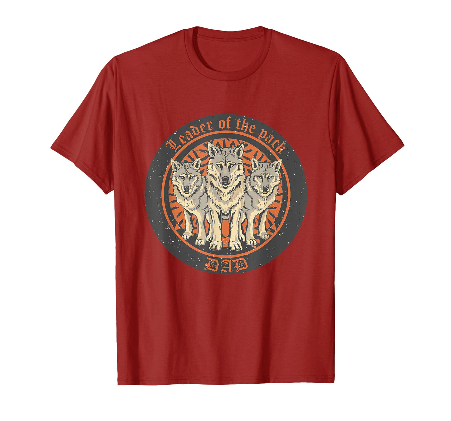 Dad Leader of the pack - Retro Wolfpack Wolf Dad Leader T-Shirt