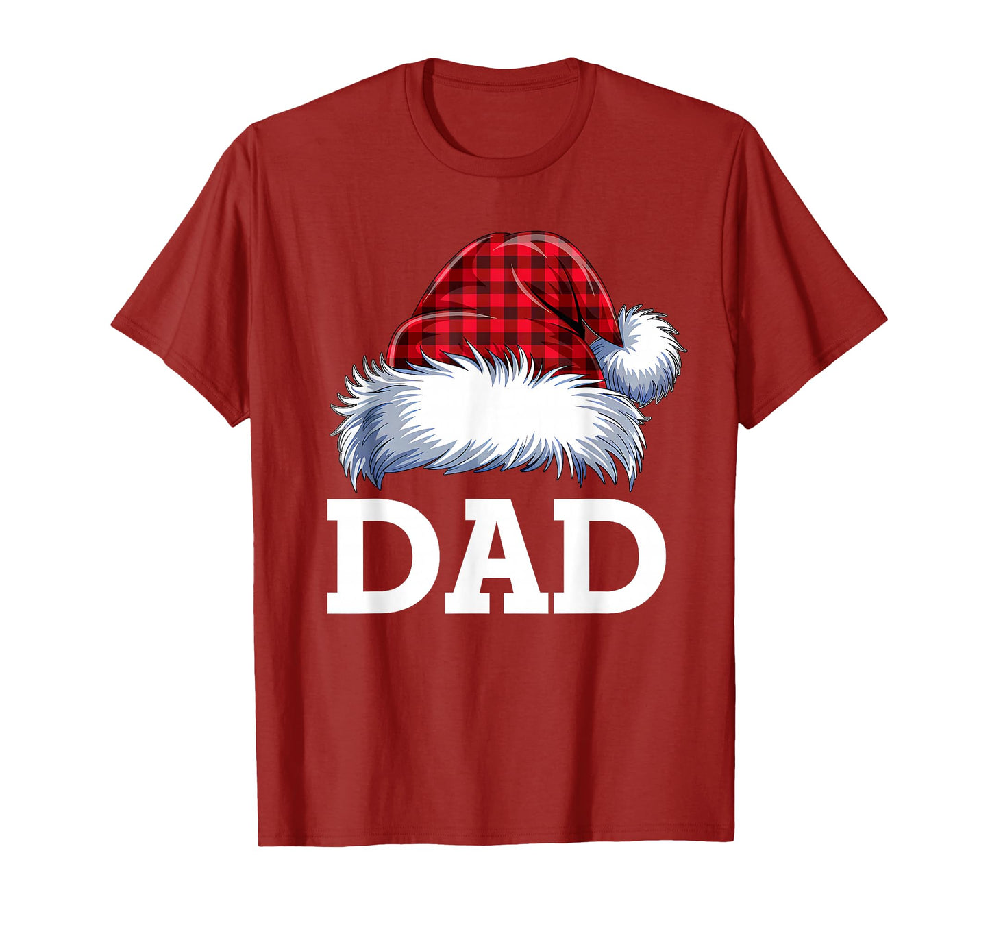 Dad Santa Red Plaid Christmas Family Matching Pajamas Xmas T-Shirt