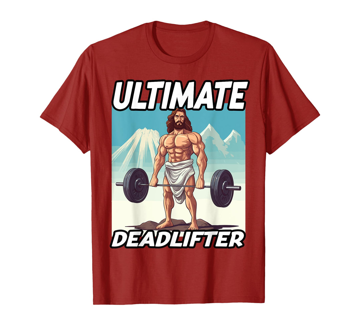 Funny Jesus Gym Workout Ultimate Deadlifter Jesus T-Shirt