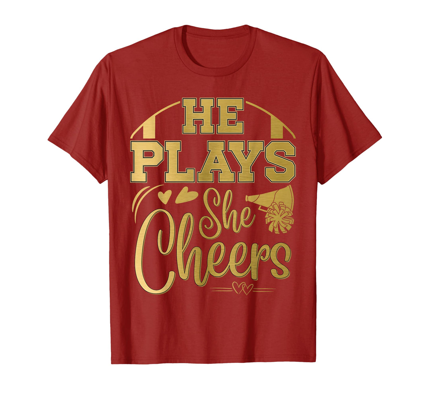 Football and Cheer Mom and Cheer Dad a Cheerleading Football T-Shirt