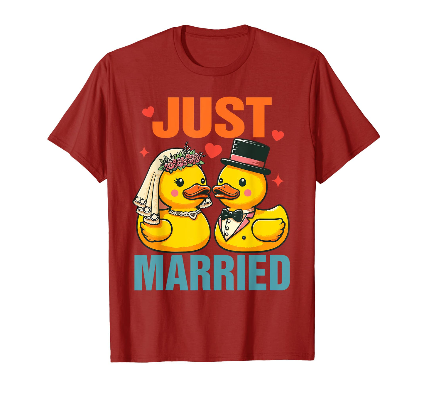 Bride & Groom Newlywed Wedding Rubber Ducks Just Married T-Shirt
