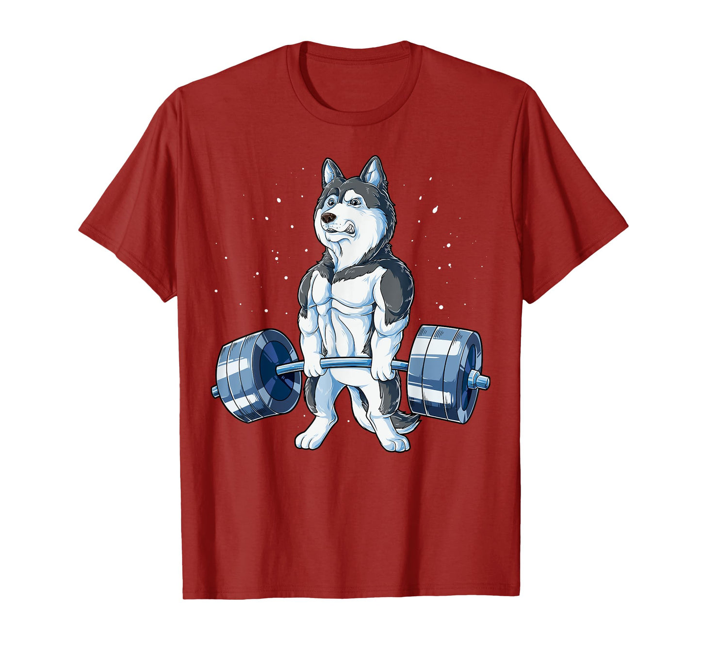 Siberian Husky Weightlifting Funny Deadlift Men Fitness Gym T-Shirt