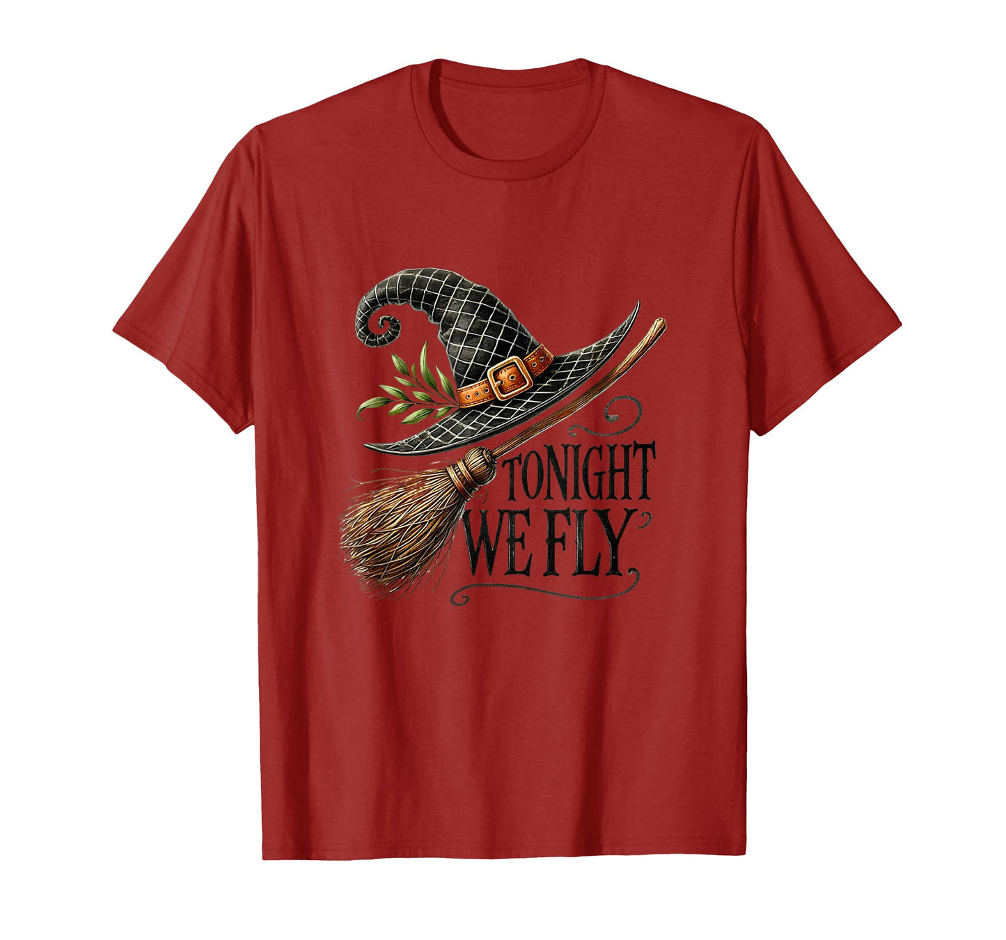Amazing Spooky Creepy Halloween Witch Broom T-Shirt