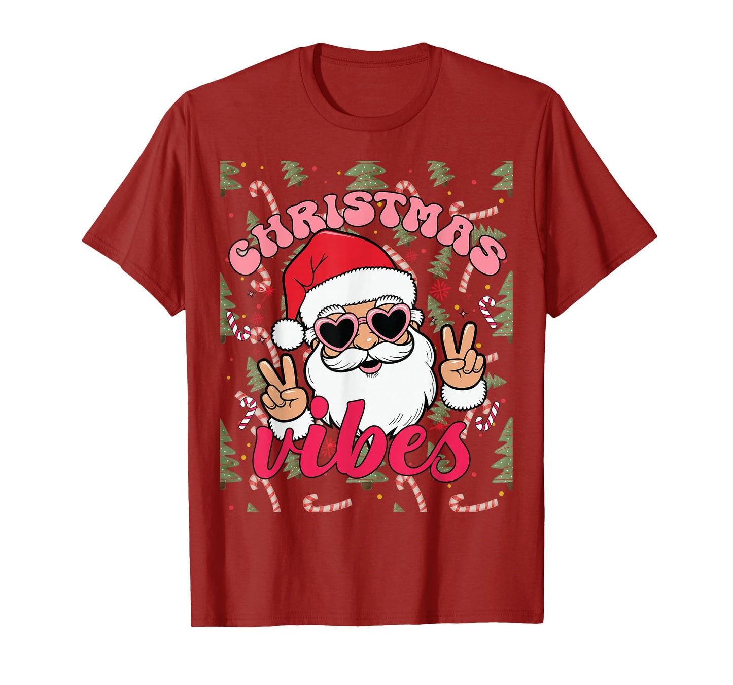 Christmas Vibes Santa Festive Holidays T-Shirt