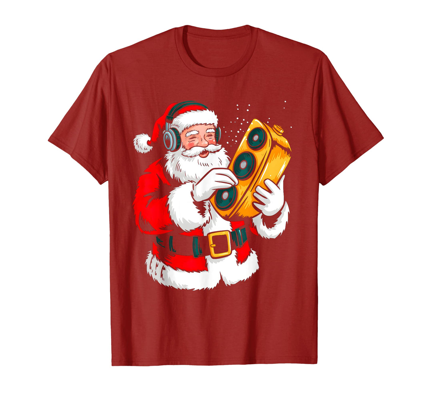 Santa Playing Dj Xmas Vibes Funny Christmas Pajama Men Women T-Shirt