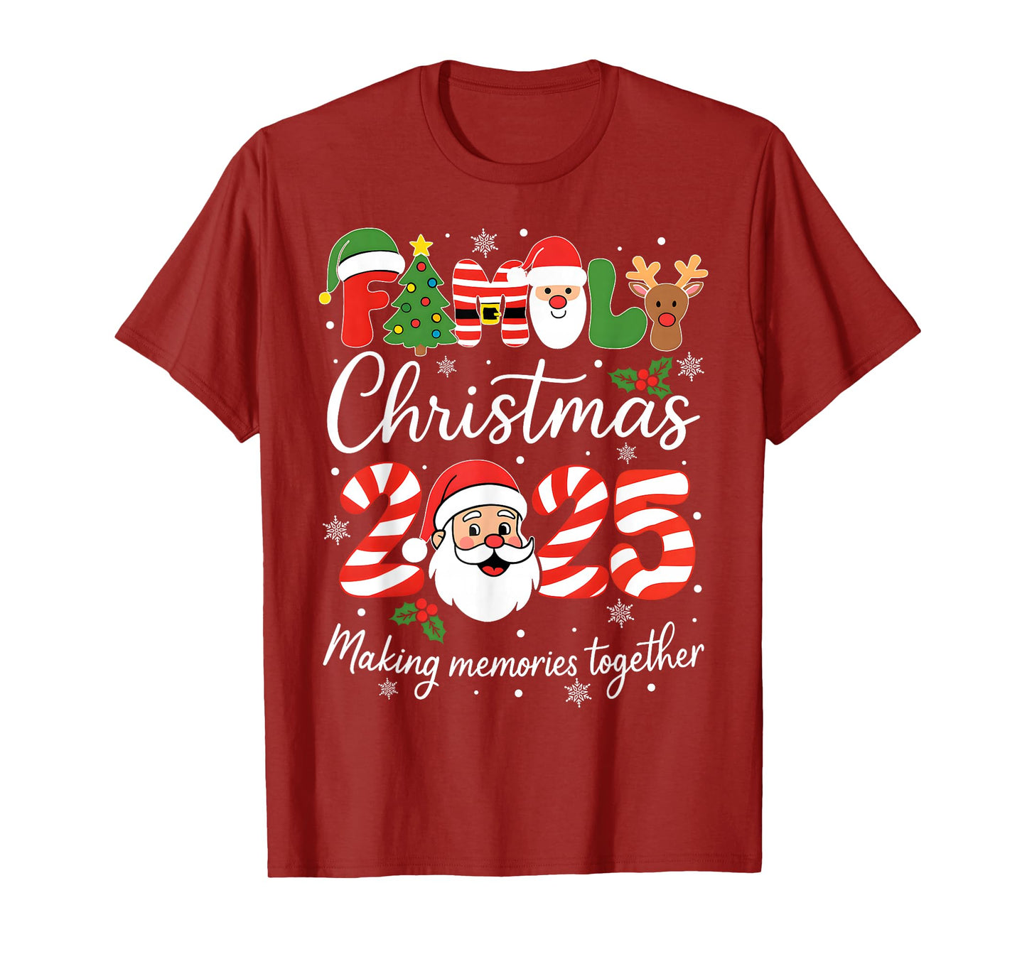 Family Christmas 2025 Making Memories Together Xmas Pajamas T-Shirt
