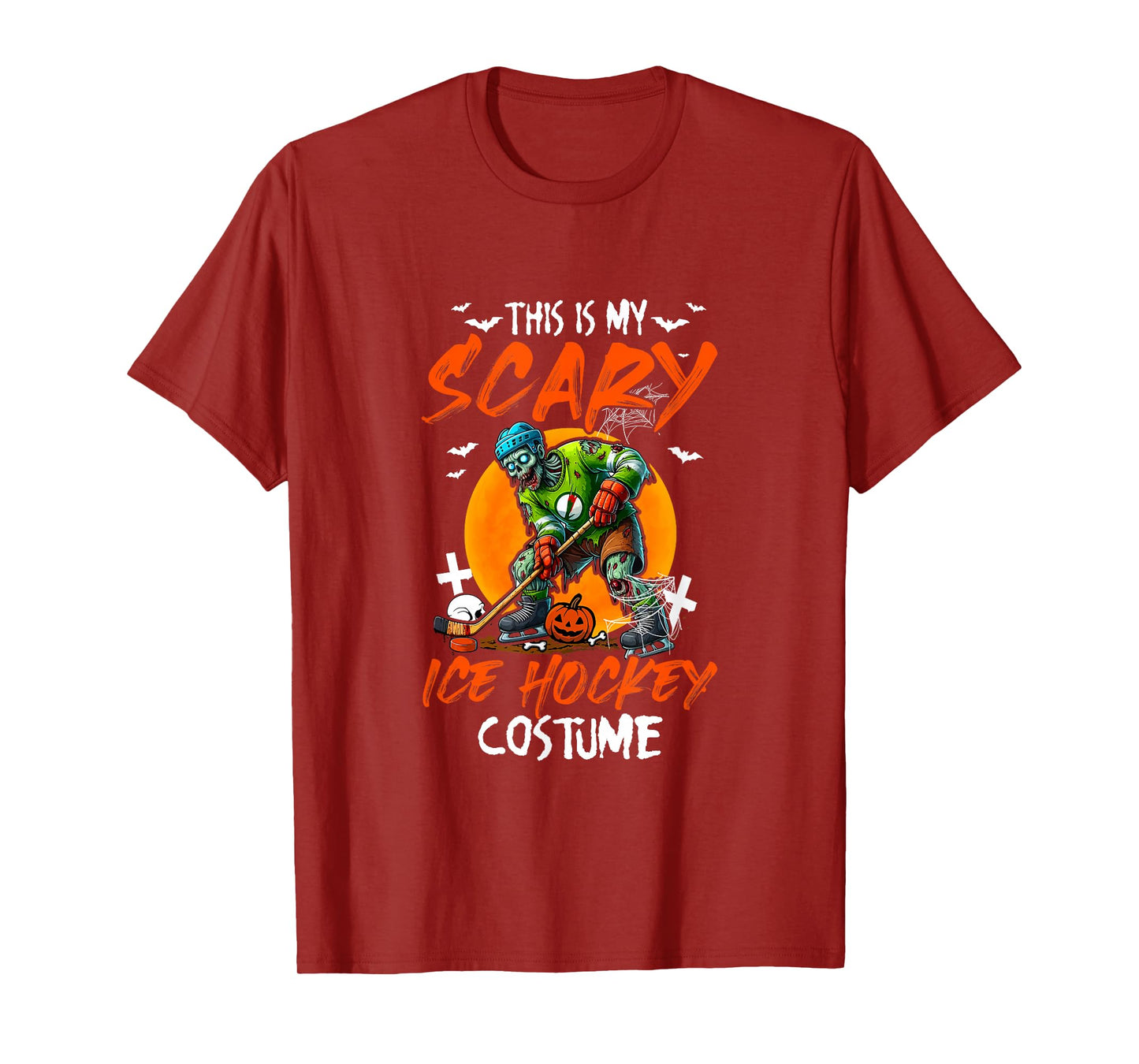 My Scary Ice Hockey Costume Halloween Player Matching Team T-Shirt
