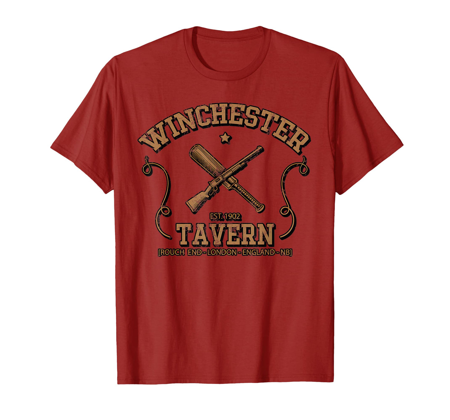 The Dead Winchester Shaun Of Zombie Movie Tavern T-Shirt
