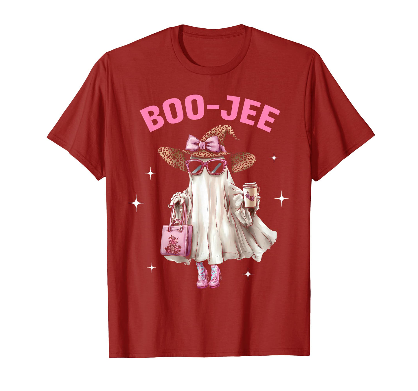 Coquette Ghost Coffee Boo-JEE Halloween Boujee Cute Ghost T-Shirt