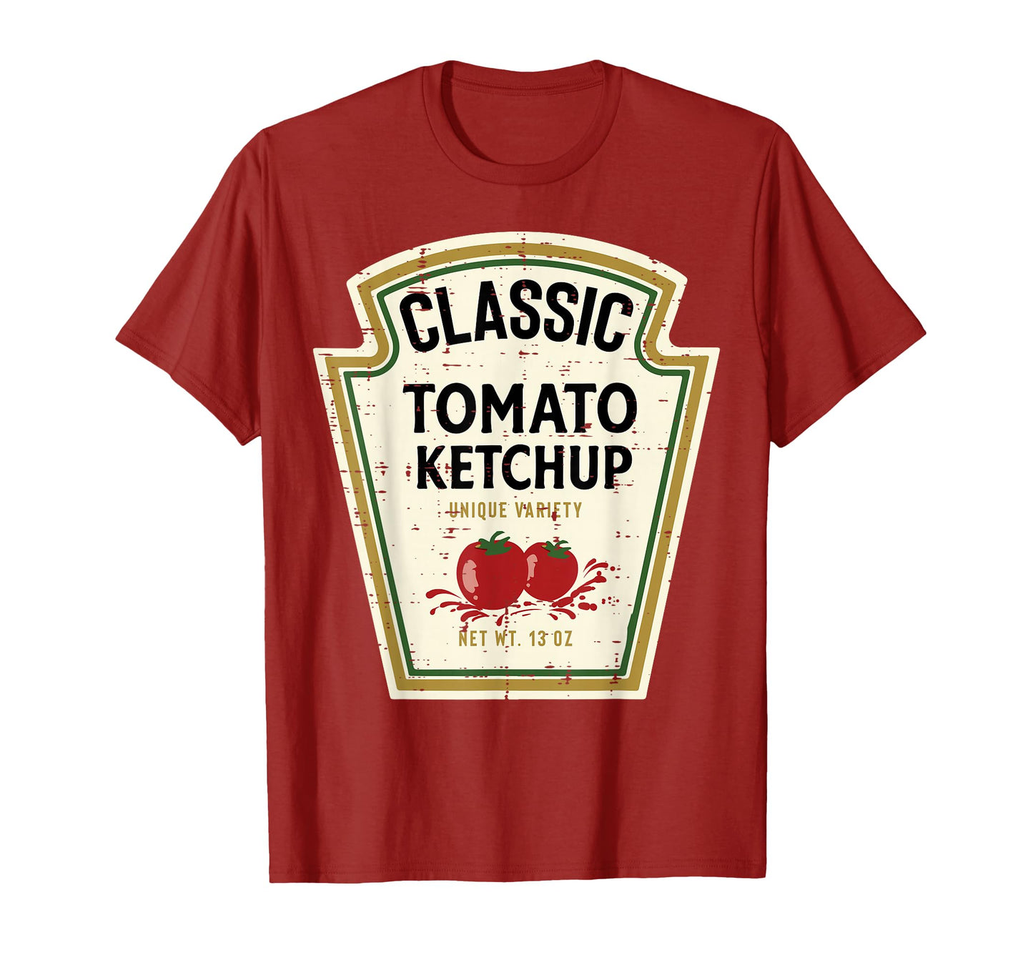 Halloween Tomato Ketchup Food Matching Costume Women Men Kid T-Shirt