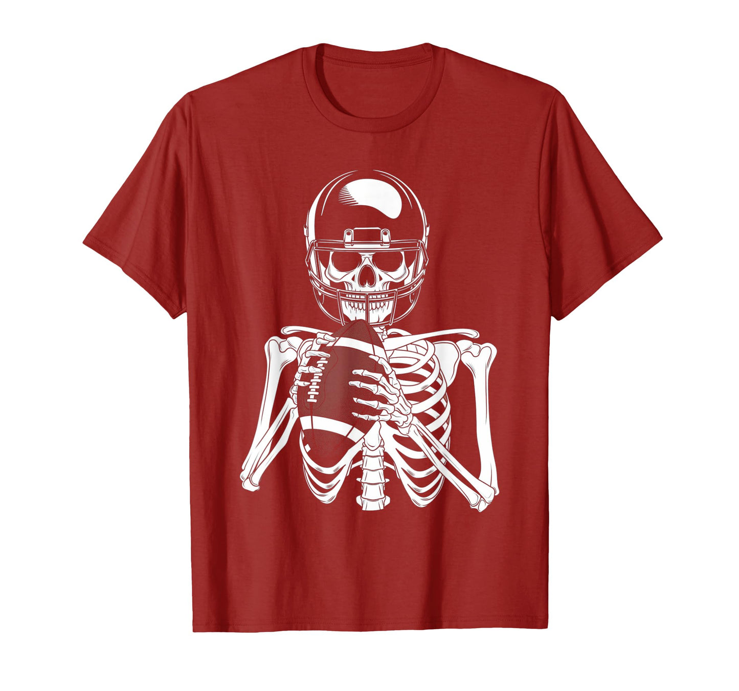 American Football Skeleton Football Player Halloween Spooky T-Shirt