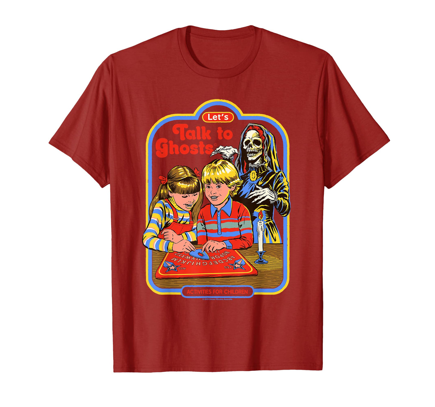 Let's Talk to Ghosts Demon Retro Vintage Funny Adult Humor T-Shirt