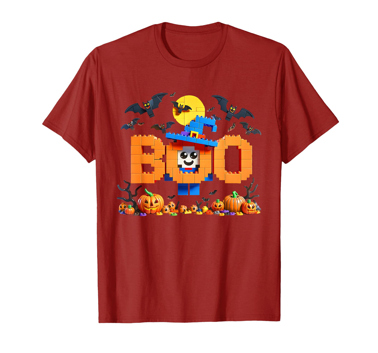 Halloween Master Builder Brick Boo Costume Building Bricks T-Shirt
