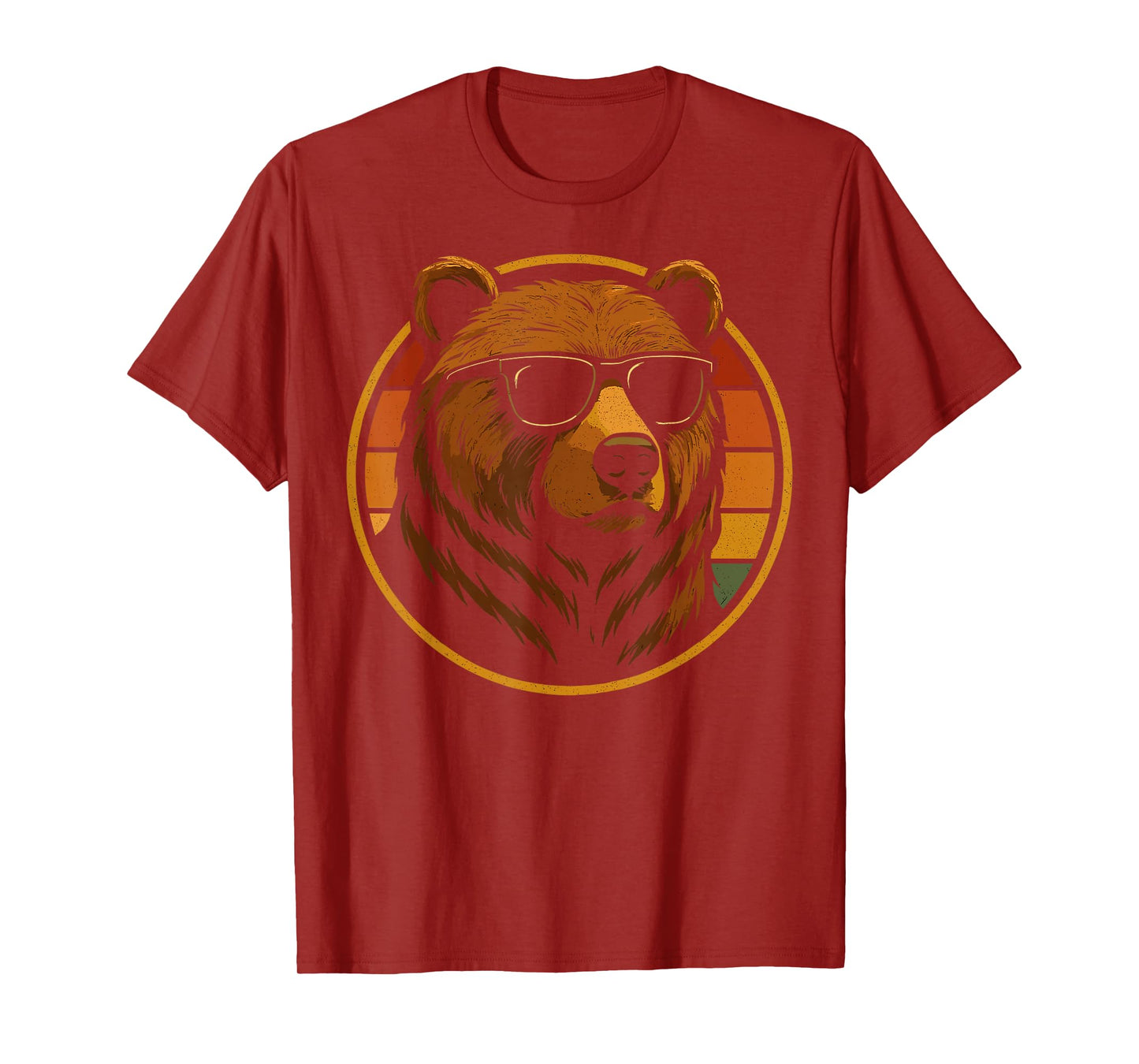 Cool Bear With Sunglasses Retro Wilderness T-Shirt