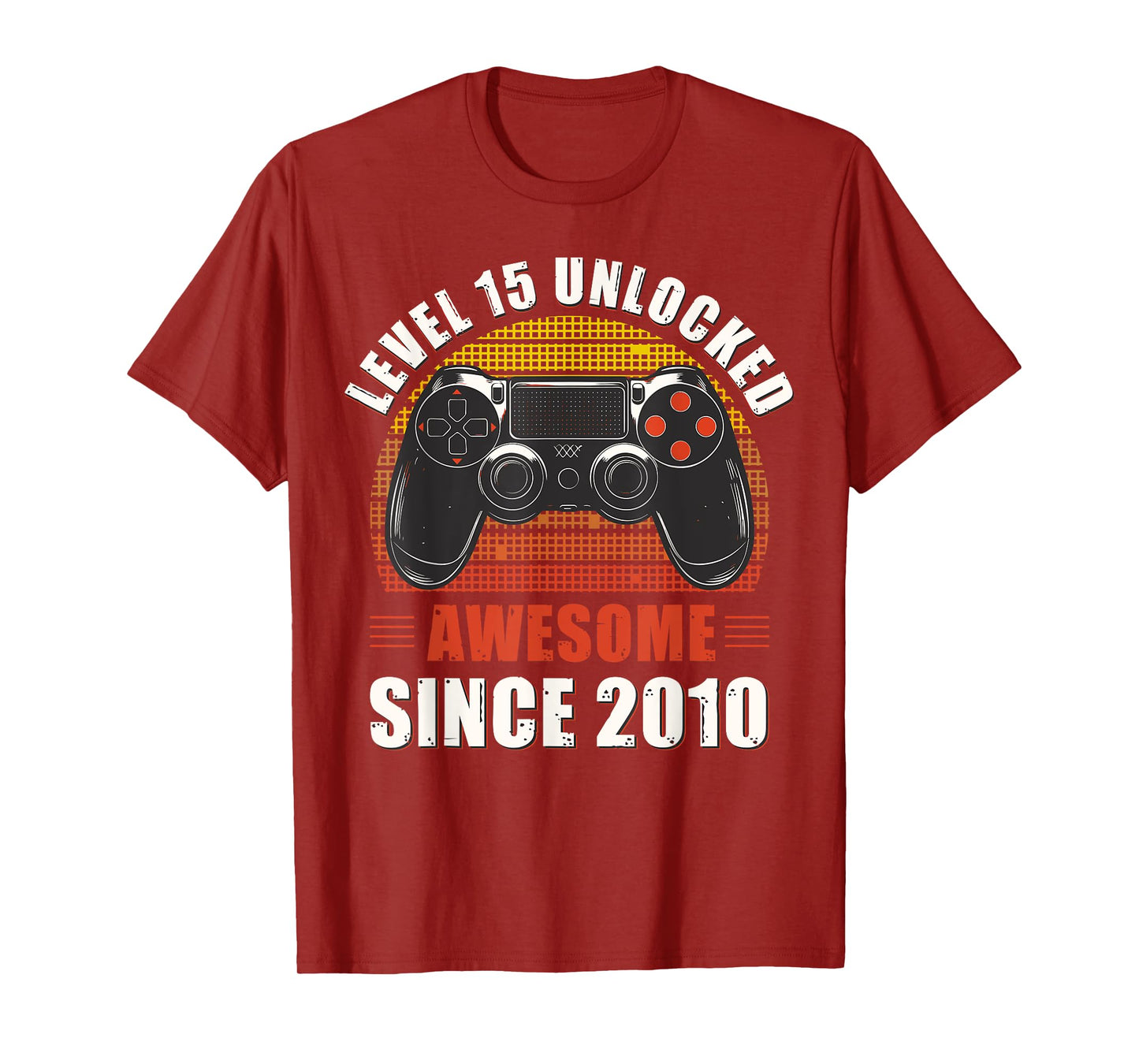 Level 15 Unlocked Awesome Since 2010 Video Gamer 15 Birthday T-Shirt