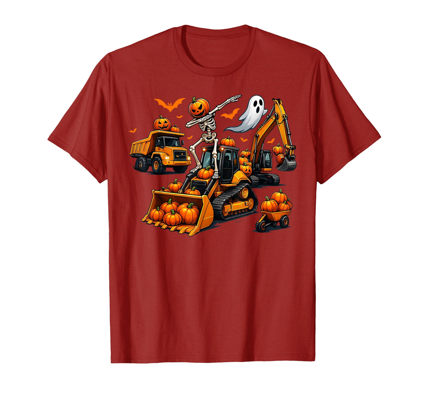 Spooky Construction Trucks Halloween Costume Toddler Boys T-Shirt