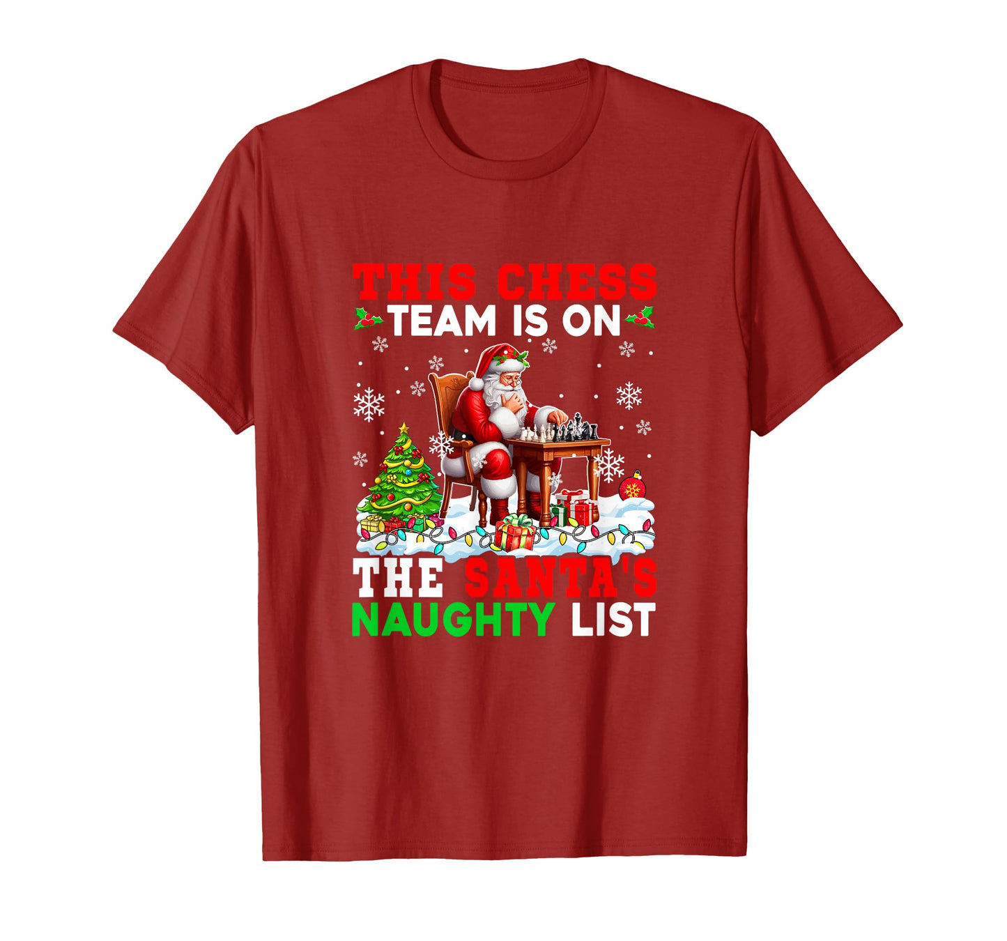 Chess Team is On Santa's Christmas Naughty List Sports T-Shirt