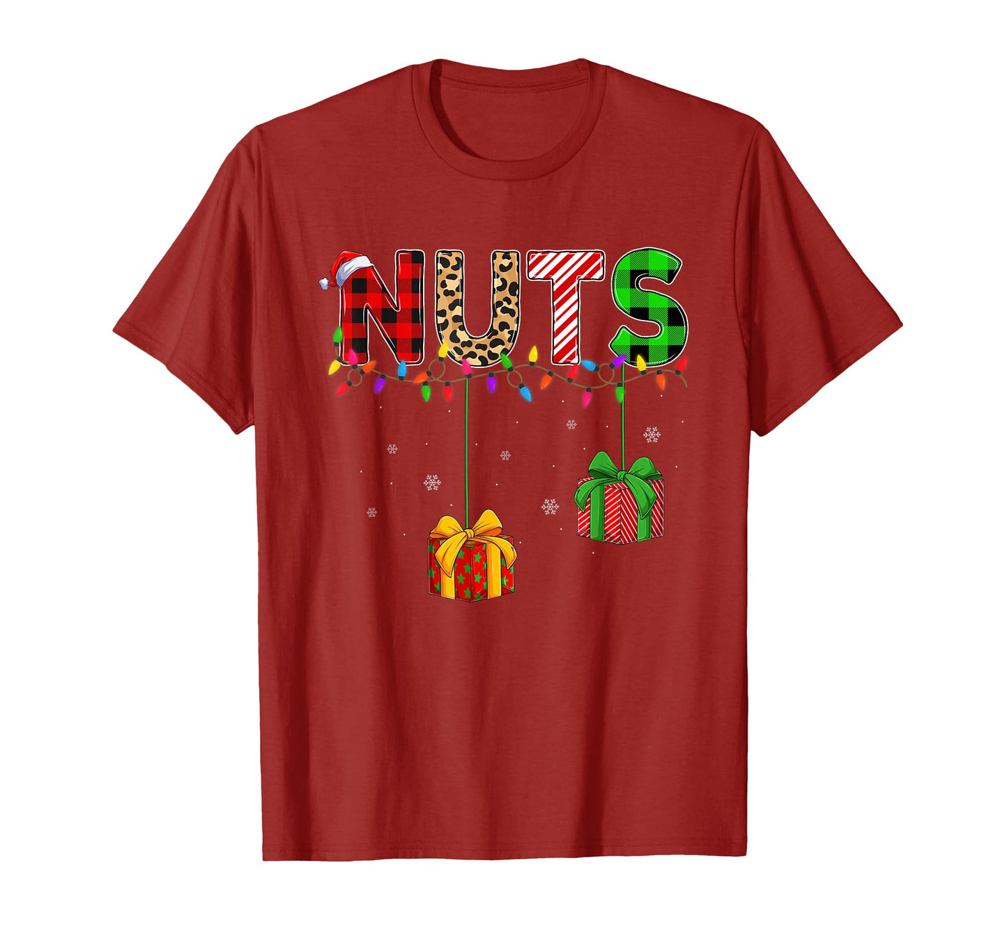 Chest Nuts Christmas Lights Couples Matching Family Pajamas T-Shirt
