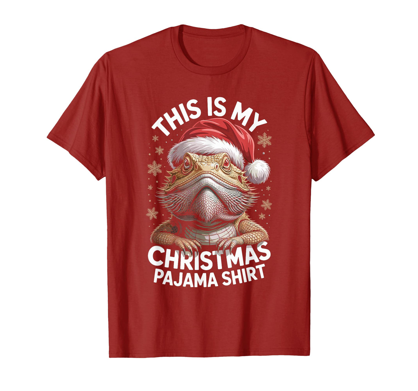 Bearded Dragon Santa Hat Christmas Xmas for Men Women T-Shirt