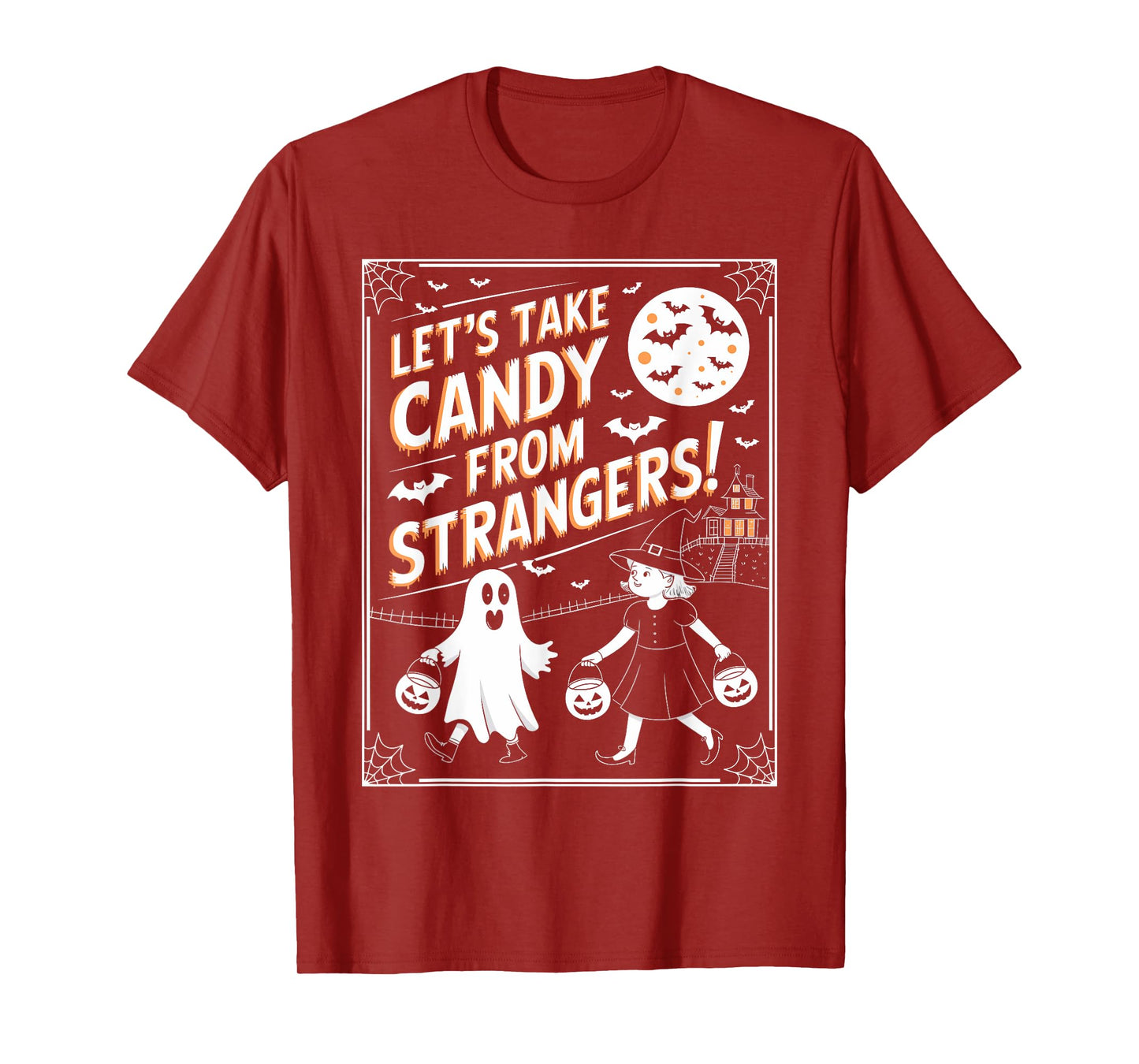 Let's Take Candy From Strangers Retro Halloween T-Shirt