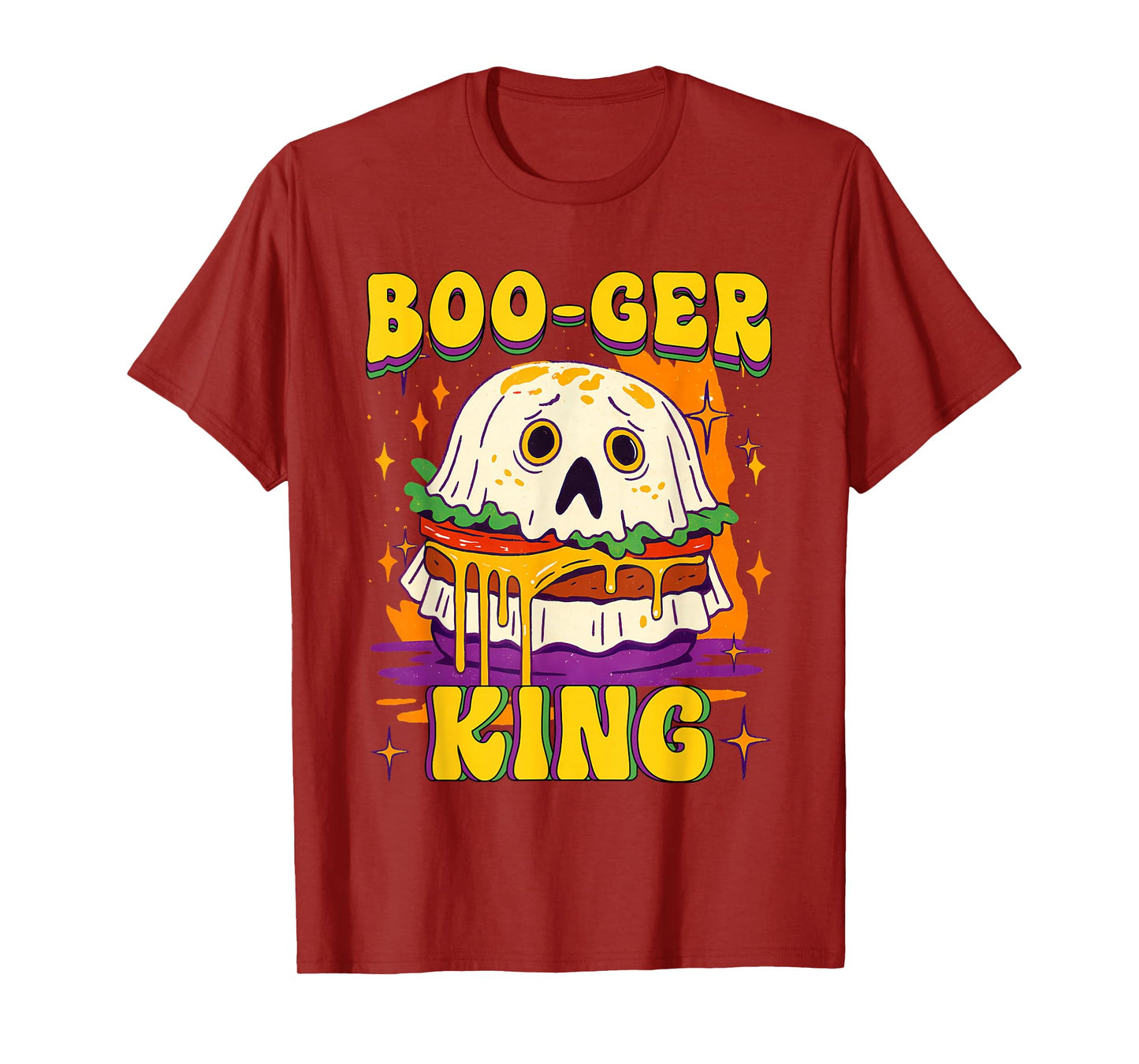 Boo-ger King, Halloween Hamburger, Funny Food Halloween Tee T-Shirt