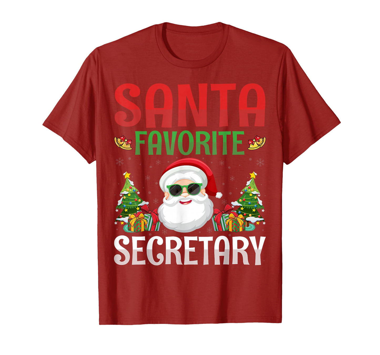 Santa's Favorite Secretary - Front Office Squad Christmas T-Shirt