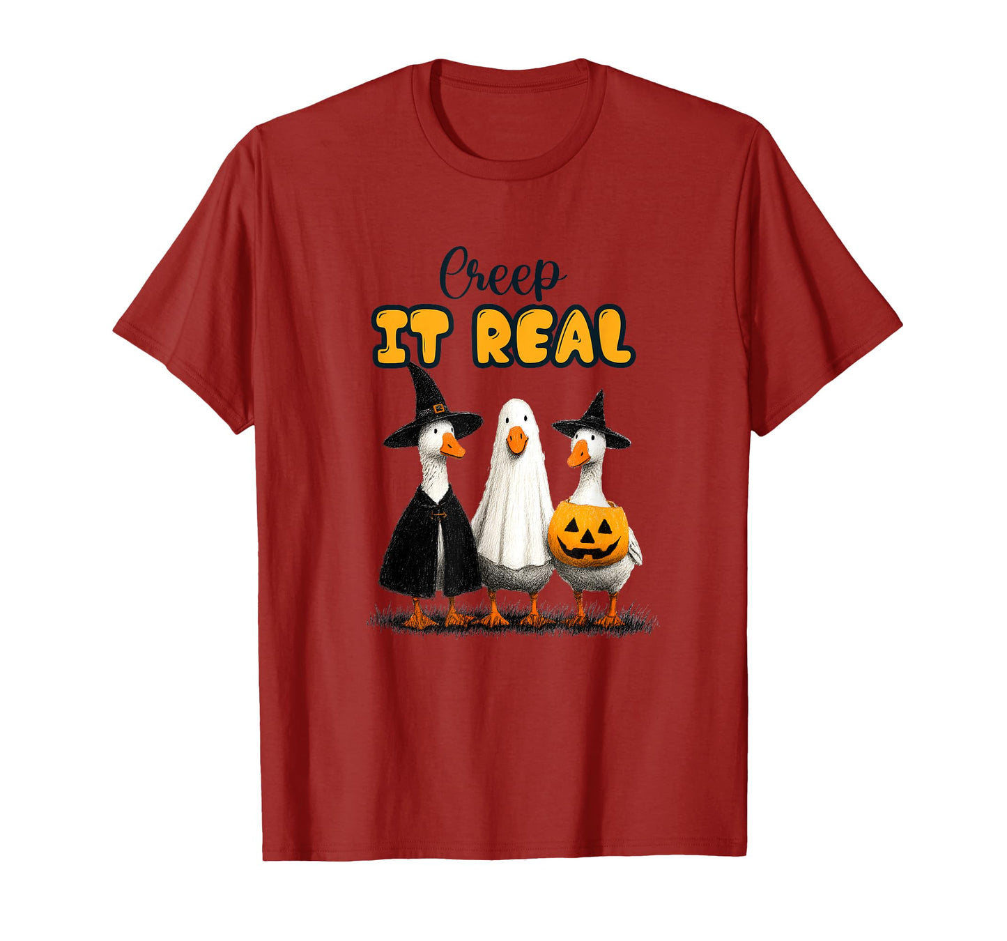 Funny Halloween Goose, Witch Ghost Cute Pet Costume T-Shirt