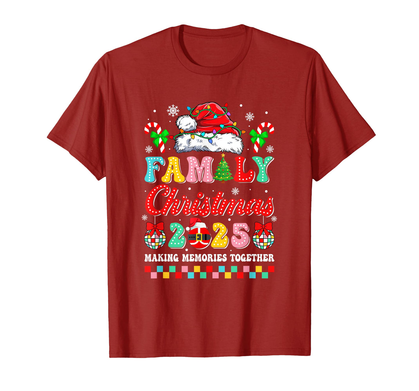 Family Christmas 2025 Matching Squad Santa Xmas Funny T-Shirt