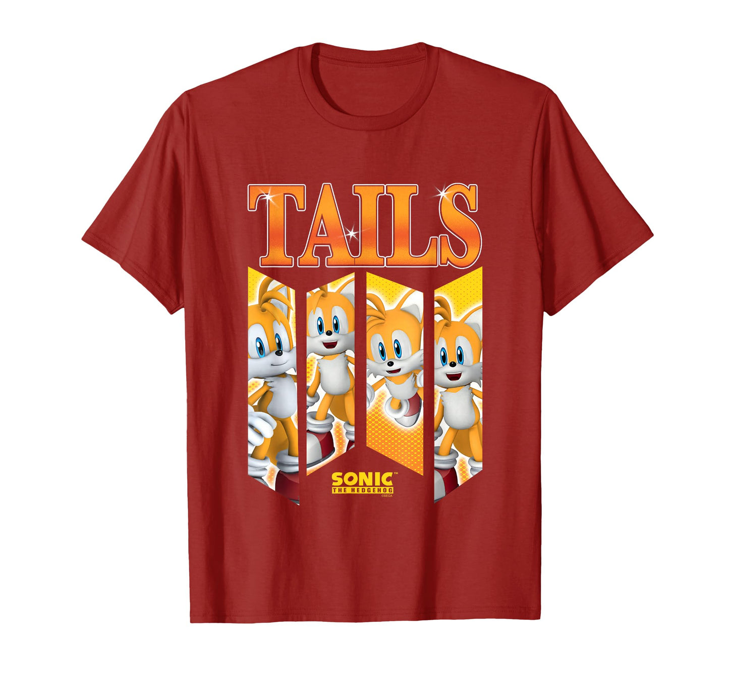 Sonic The Hedgehog Tails Speed & Shine Panels T-Shirt