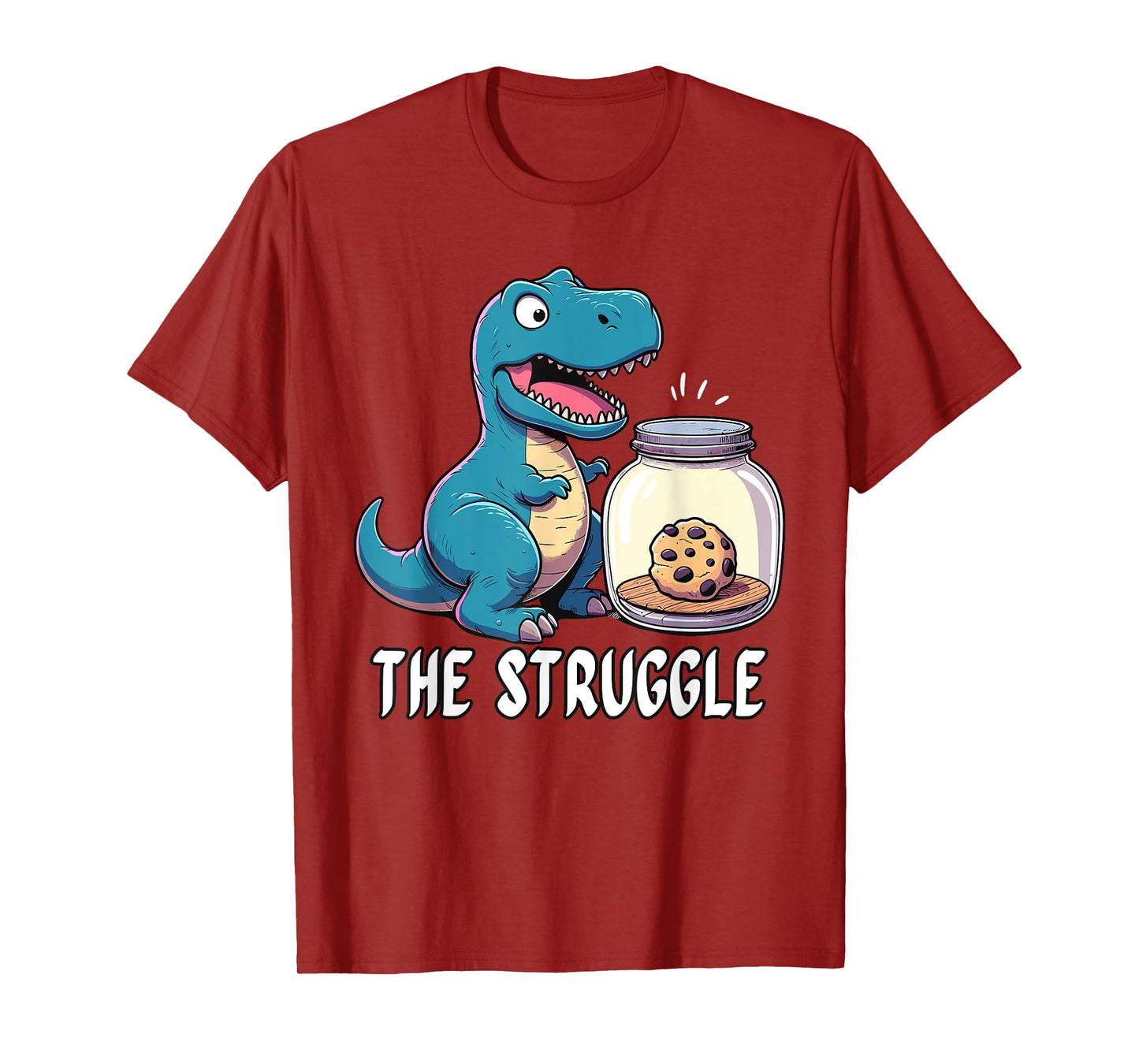 The Struggle is Dinosaur Fitness Gym Lover Gifts Dino T-Shirt