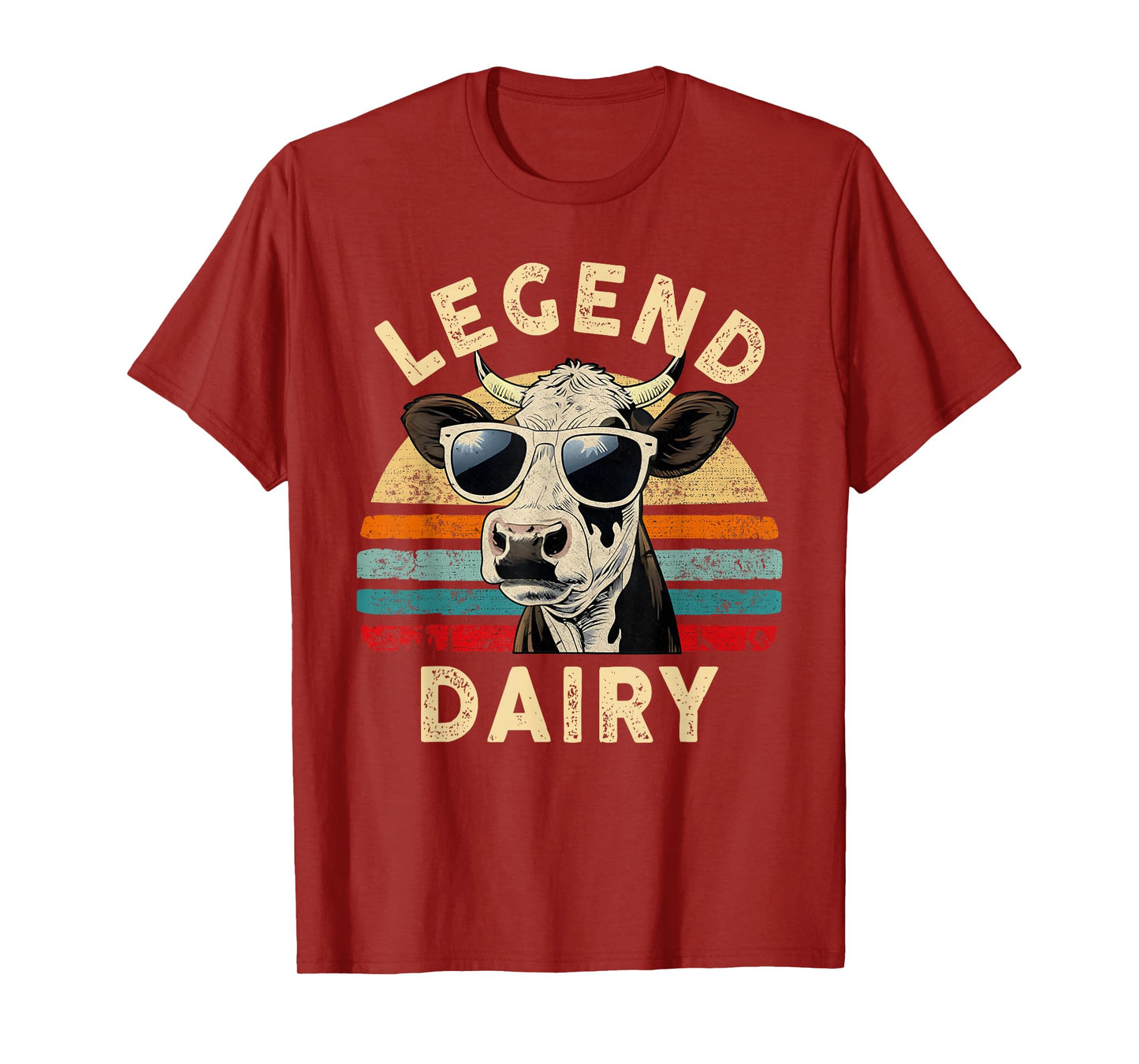 Legend Dairy Funny Farmer Cow Farmer Pun Graphic Cow Vintage T-Shirt