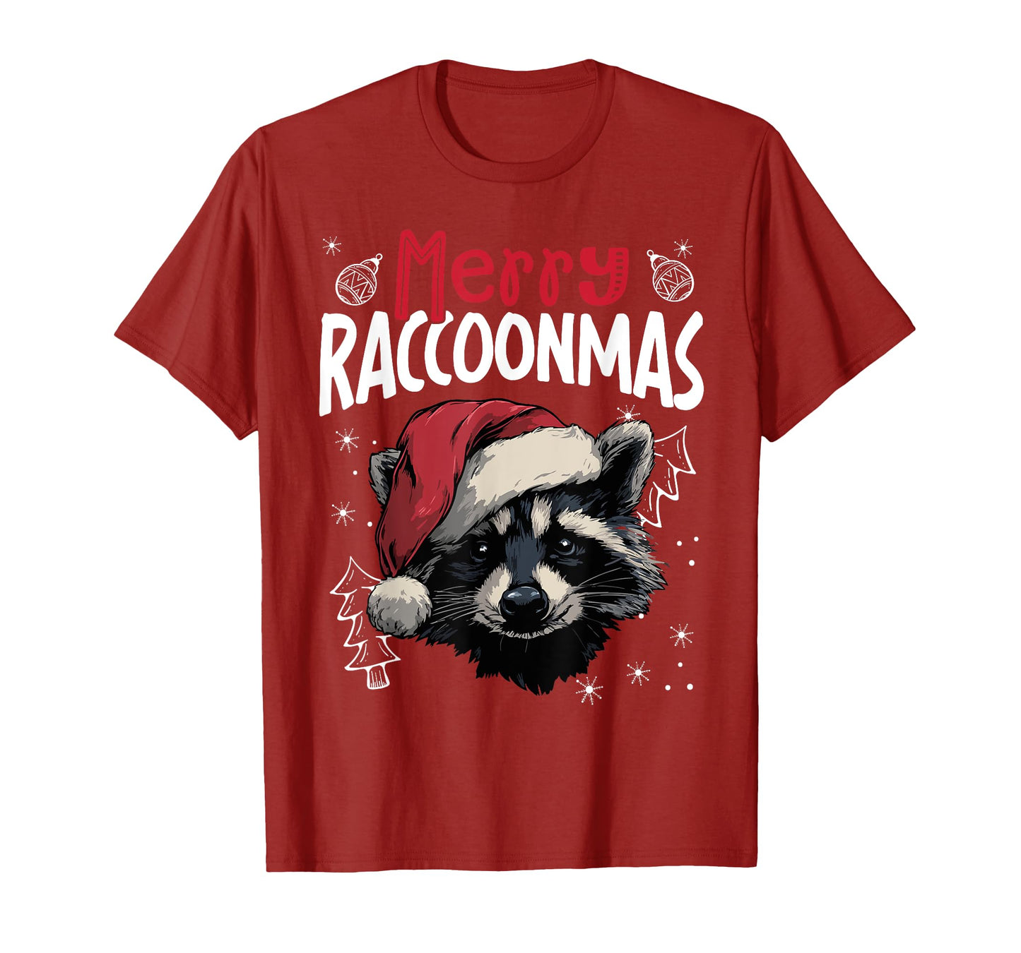 Merry Raccoonmas Funny Christmas Raccoon T-Shirt