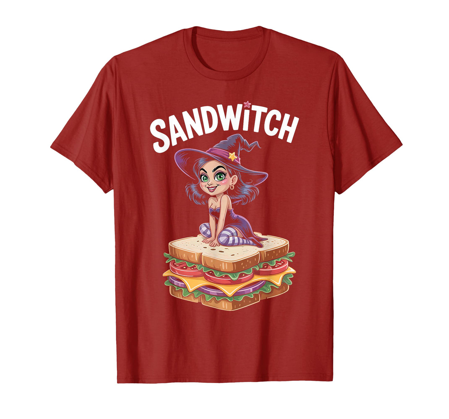 Sandwitch Funny Witch Halloween Food Pun T-Shirt