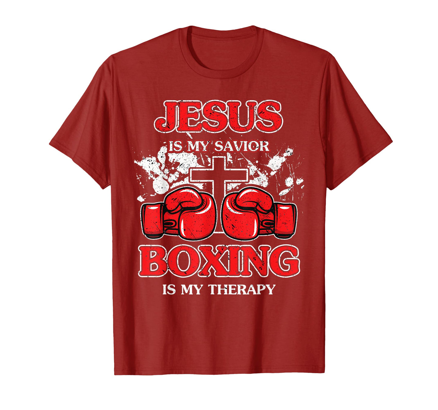 Jesus Is My Savior Boxing Is My Therapy T-Shirt