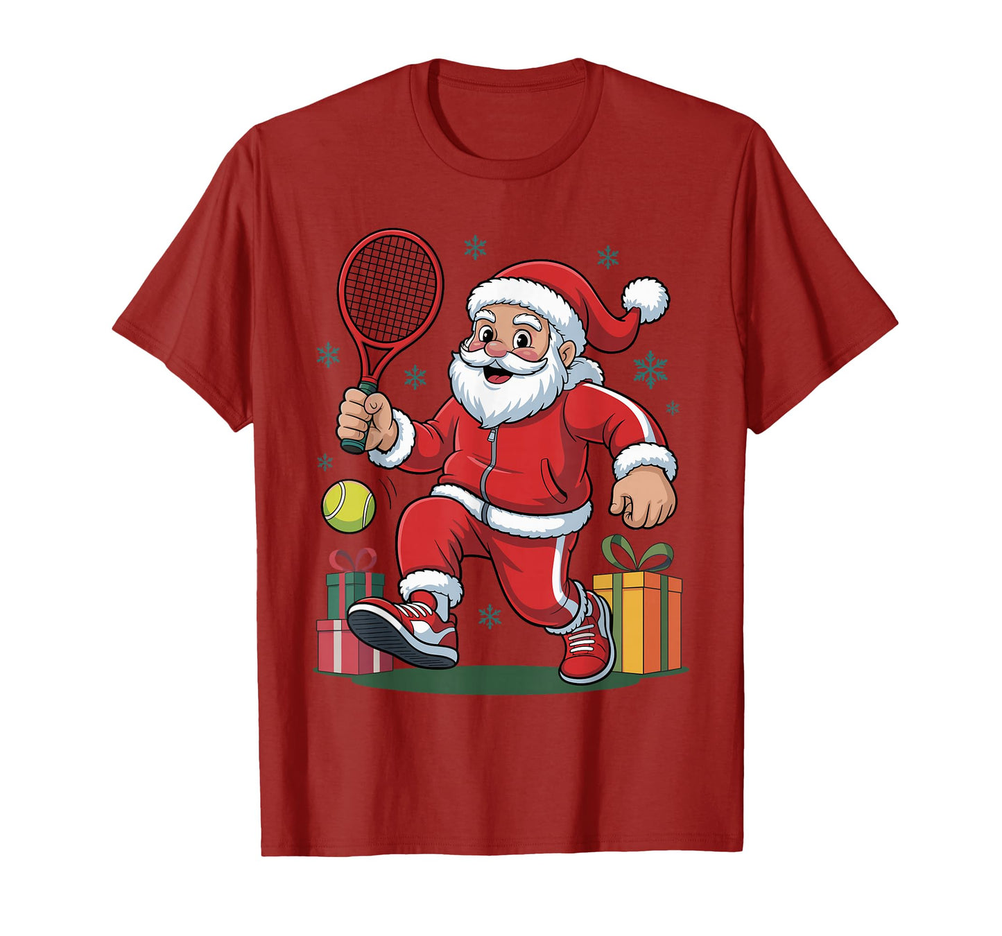 Funny Santa Playing Tennis Holiday Christmas Xmas Pajama T-Shirt