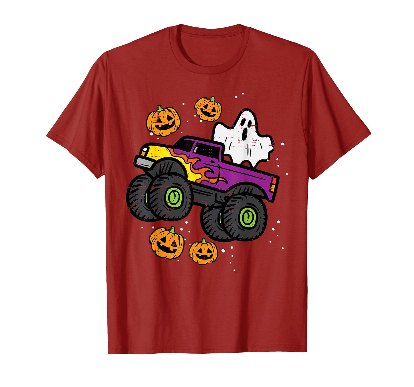 Halloween Ghost Monster Truck Costume Toddler Boys Kid Youth T-Shirt