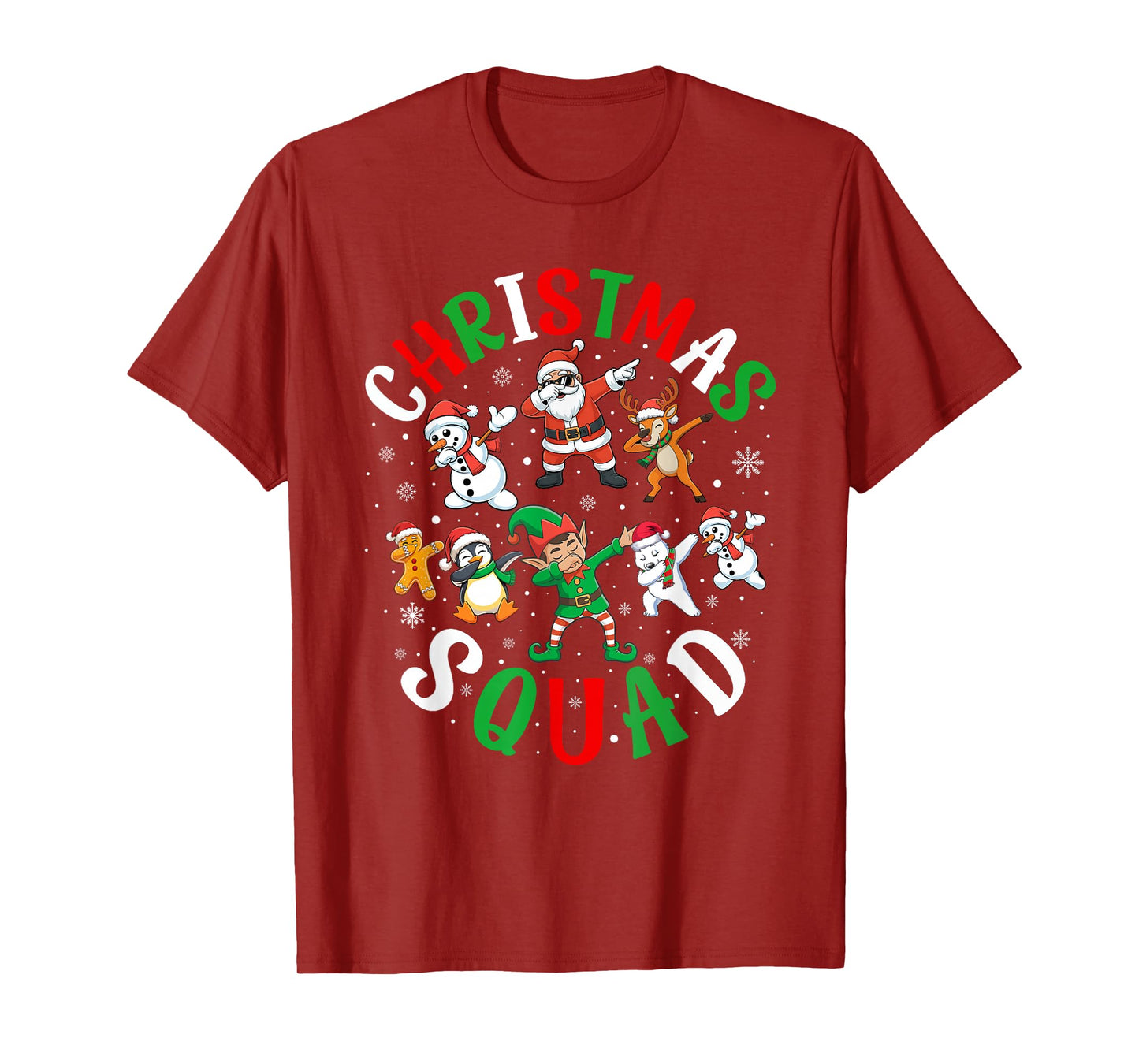 Dabbing Christmas Squad Matching Pajamas Kids Boys Girls Dab T-Shirt